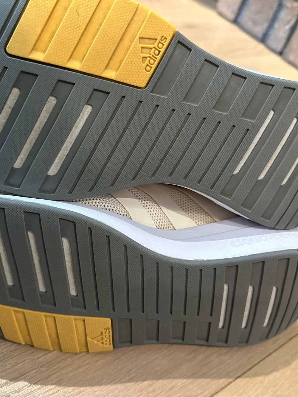 adidas Racer TR23 Sneakers in Cream with Mint & Yellow Accents